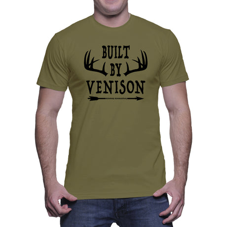 Green - Built By Venison Tee | Bowmar Archery