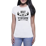 White - Built By Venison Tee | Bowmar Archery Apparel